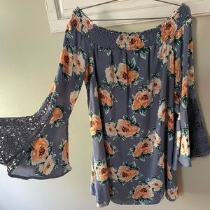 Small floral off the shoulder dress